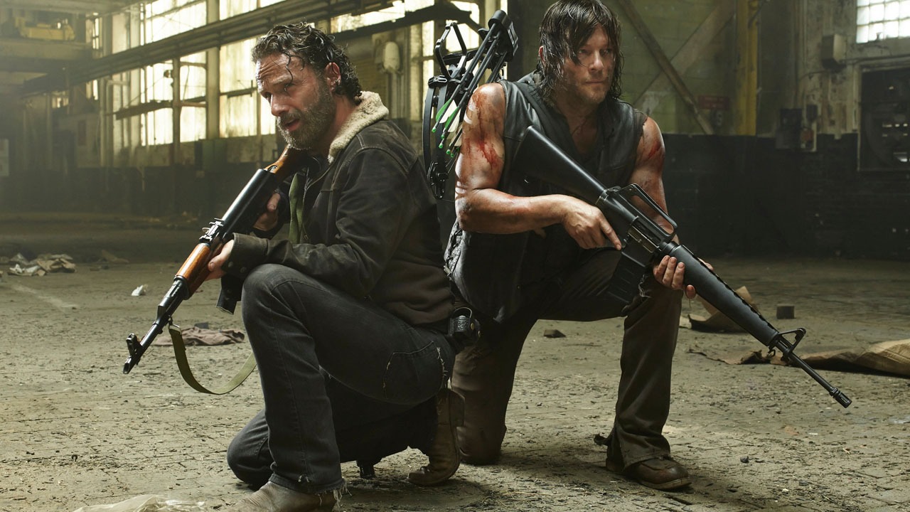 Rick en Daryl nog gebroederlijk naast elkaar // Met dank aan AMC