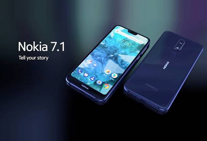 Nokia 7.1 voor en achterkant